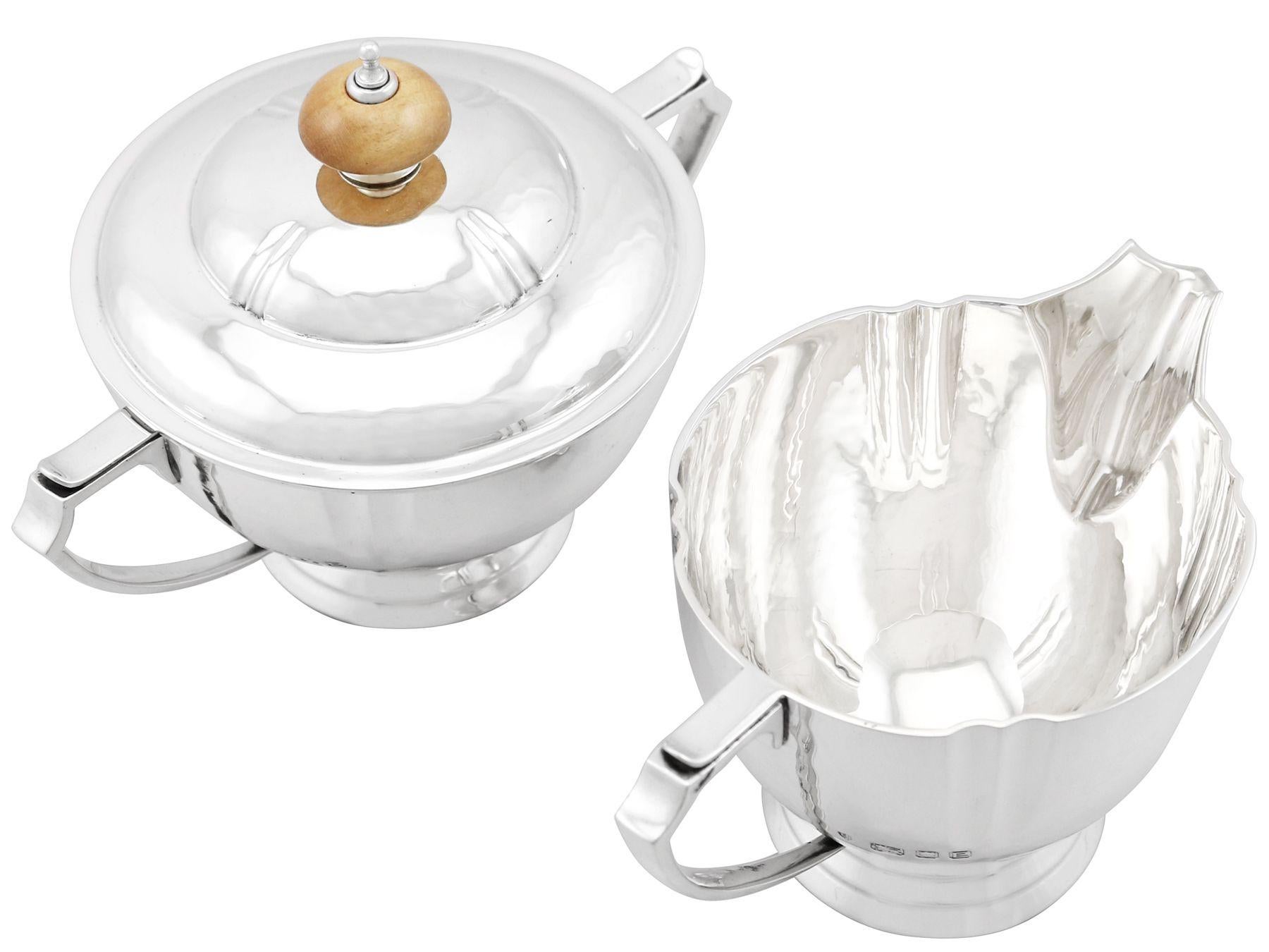Sterling Silver Four-Piece Tea and Coffee Service with Tray 5
