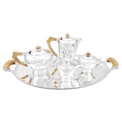 Sterling Silver Four-Piece Tea and Coffee Service with Tray