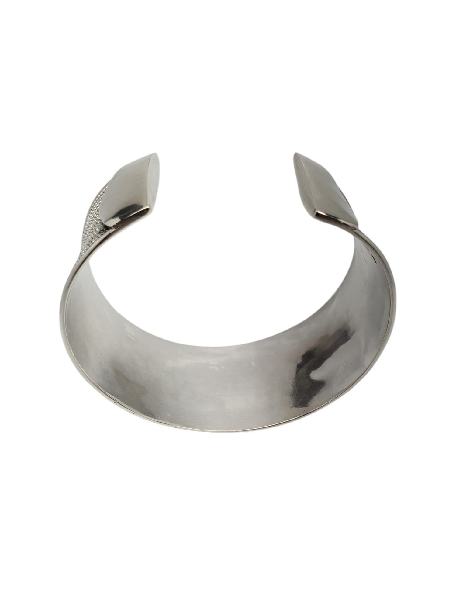 Sterling Silver Foxtail & Celtic Braid Wide Cuff Bracelet #20569 In Good Condition For Sale In Washington Depot, CT