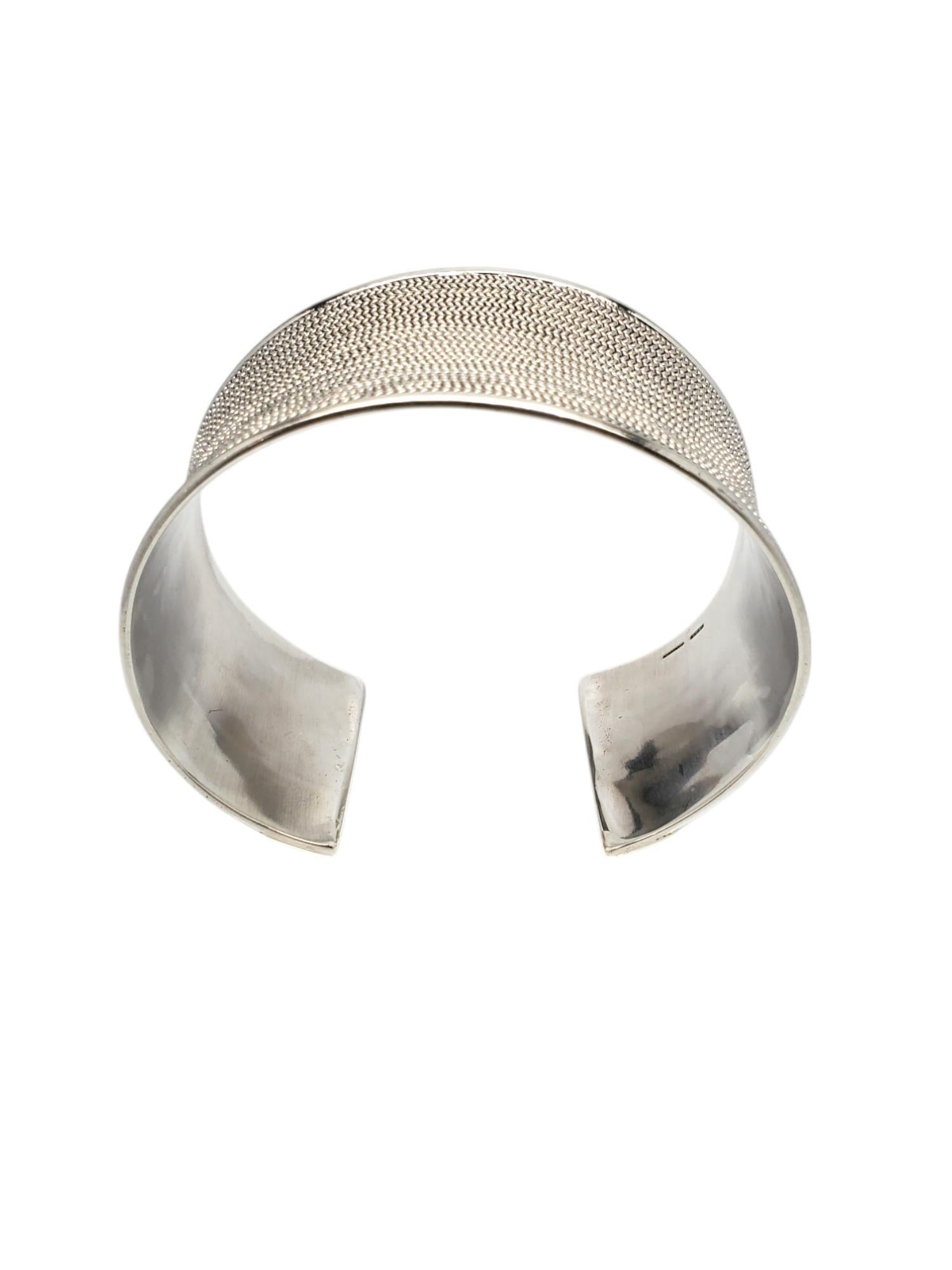 Sterling Silver Foxtail & Celtic Braid Wide Cuff Bracelet #20569 For Sale 2