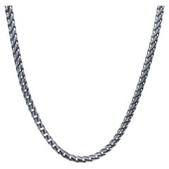 Sterling Silber Fuchsschwanz Kette Herren Halskette 21 3/4" - 925