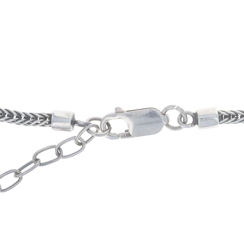 Sterling Silver Foxtail Chain Necklace - 925 Adjustable 1