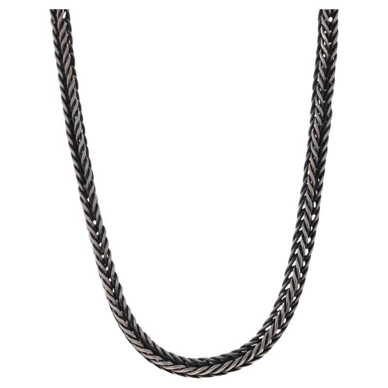 Sterling Silver Foxtail Chain Necklace - 925 Adjustable