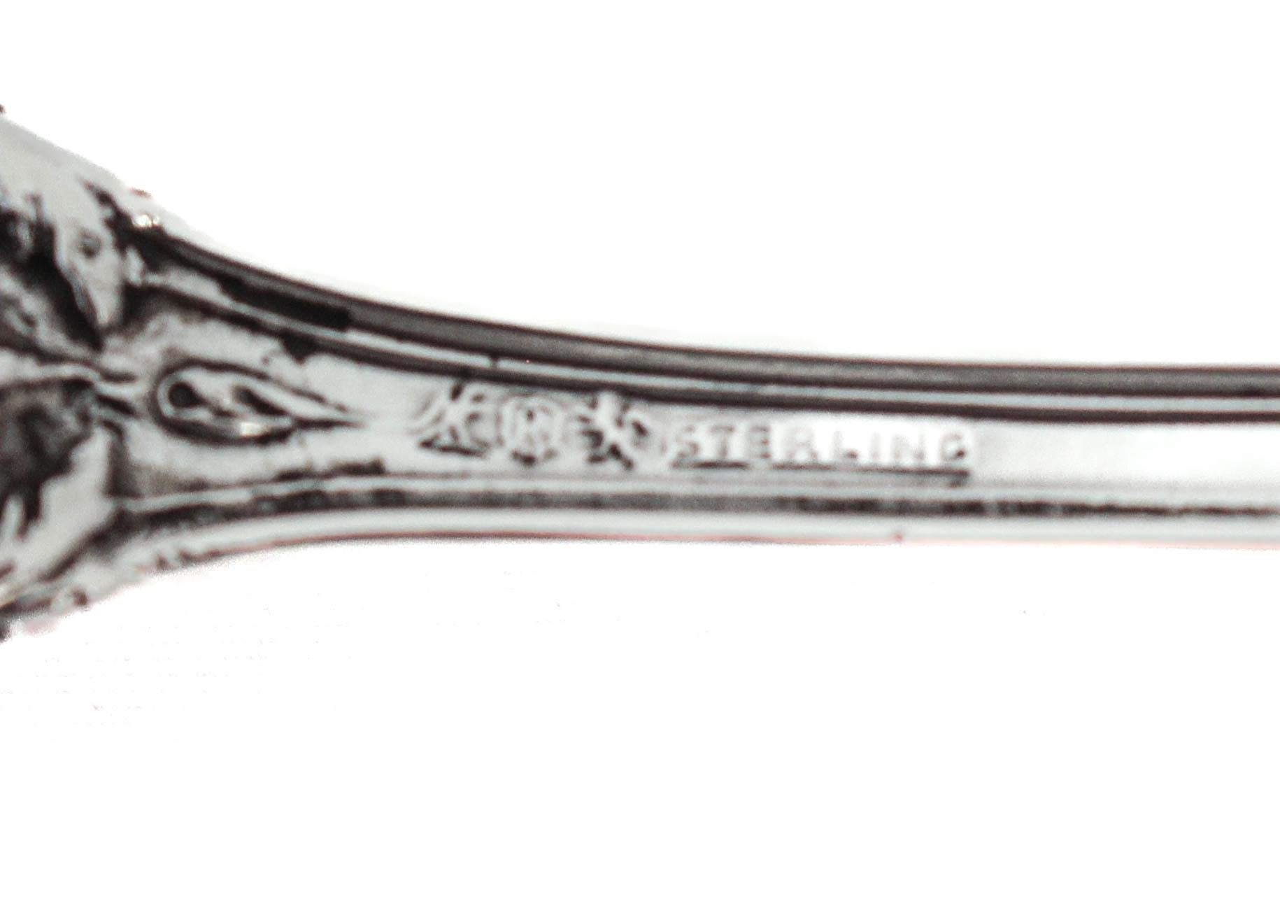 Early 20th Century Sterling Silver Francis I Forks For Sale