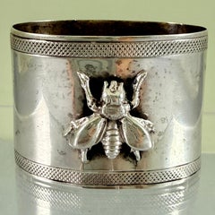 Portatovagliolo "Bumblebee" in argento sterling, stile francese