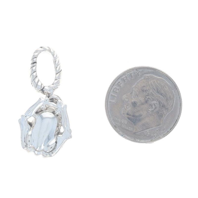 Sterling Silber Frosch Frosch Charm Enhancer Anhänger - 925 Amphibien Damen im Angebot