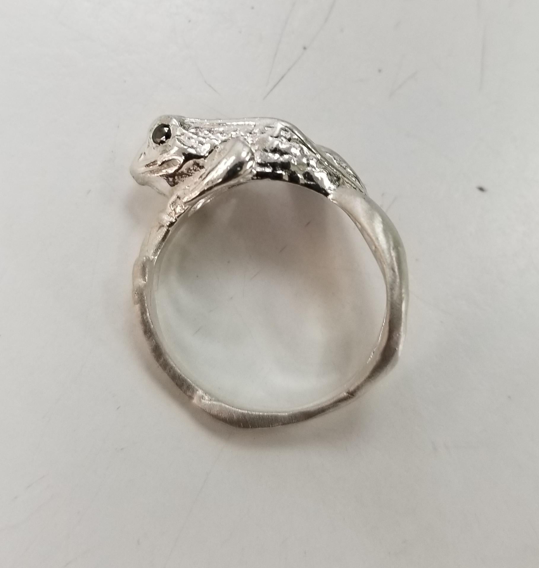 frog ring silver
