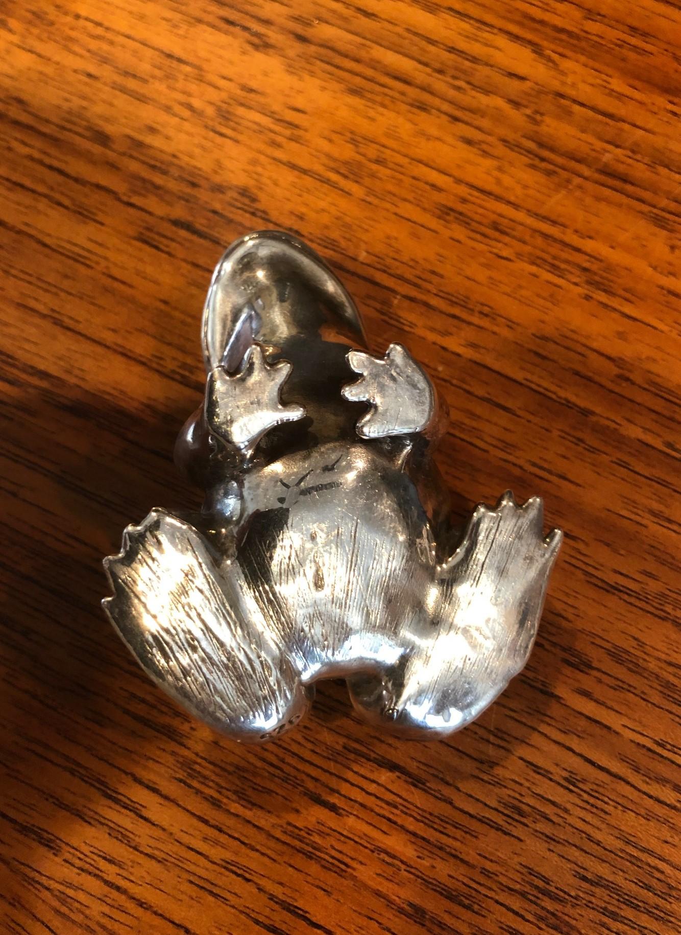 Sterling Silver Frog / Toad Sculpture 1