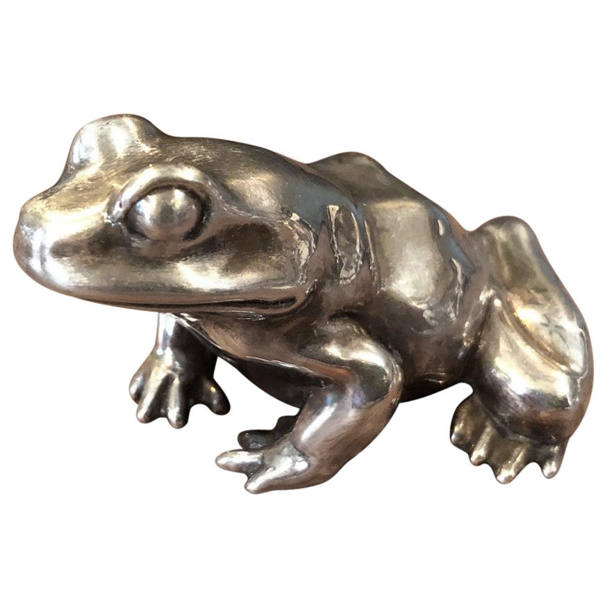 Sterling Silver Frog / Toad Sculpture