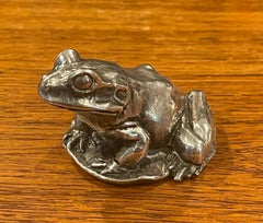 Sterling Silver Frog / Toad Sculpture / Paperweight
