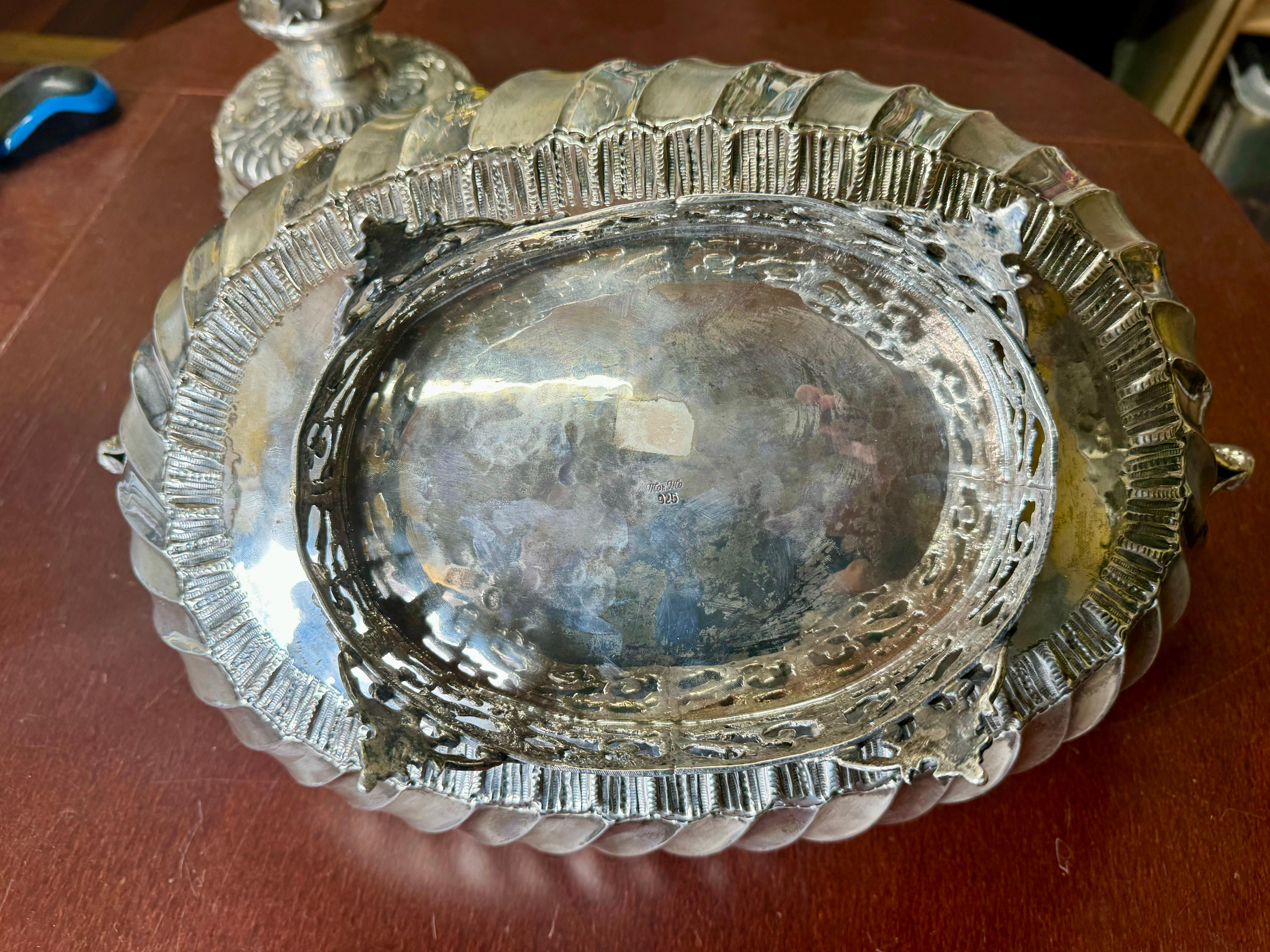Coupe à fruits en argent sterling, vraiment impressionnante en vente 7