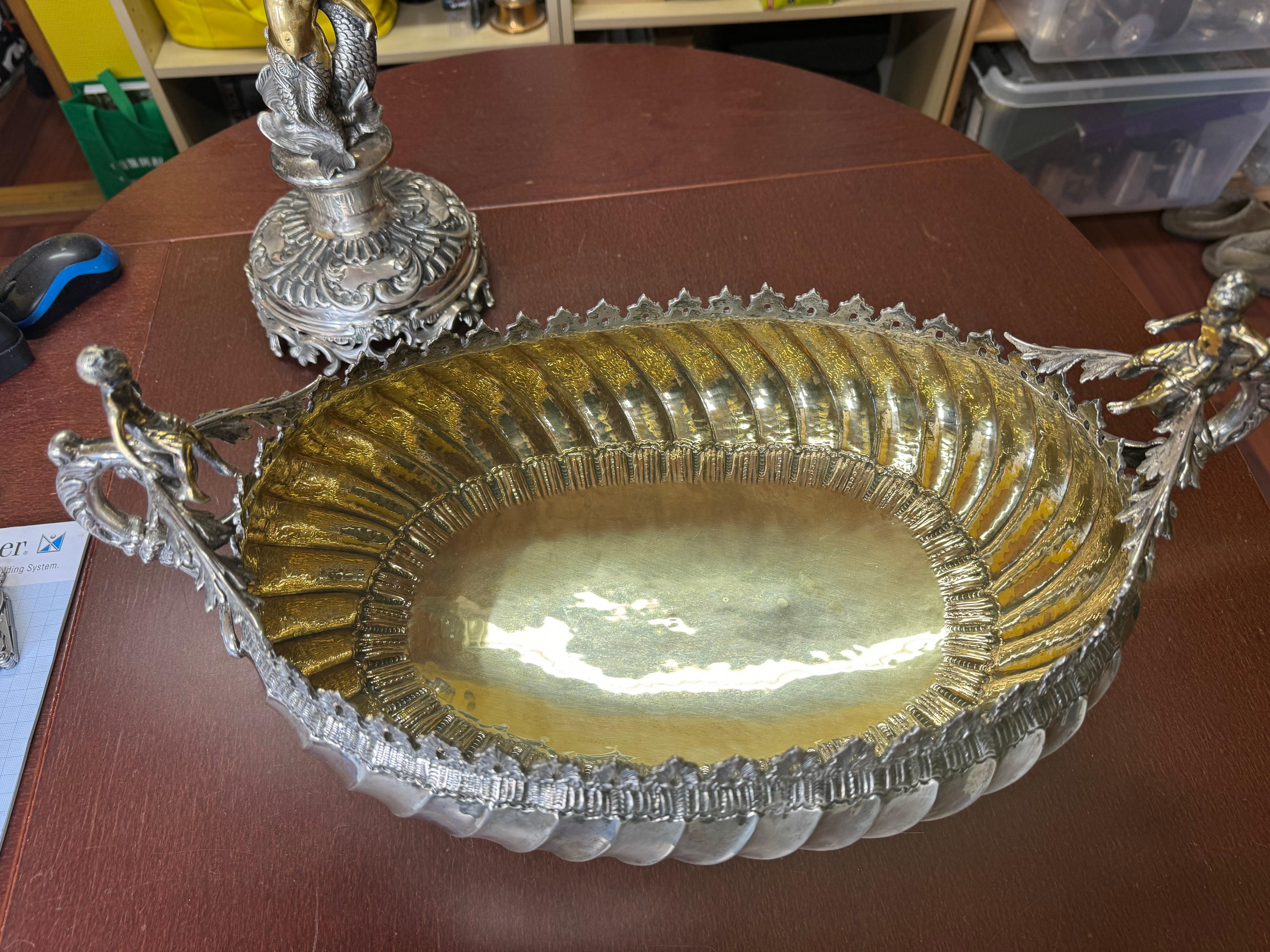 Coupe à fruits en argent sterling, vraiment impressionnante en vente 10