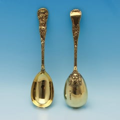 Sterling Silver Fruit Serving Spoons