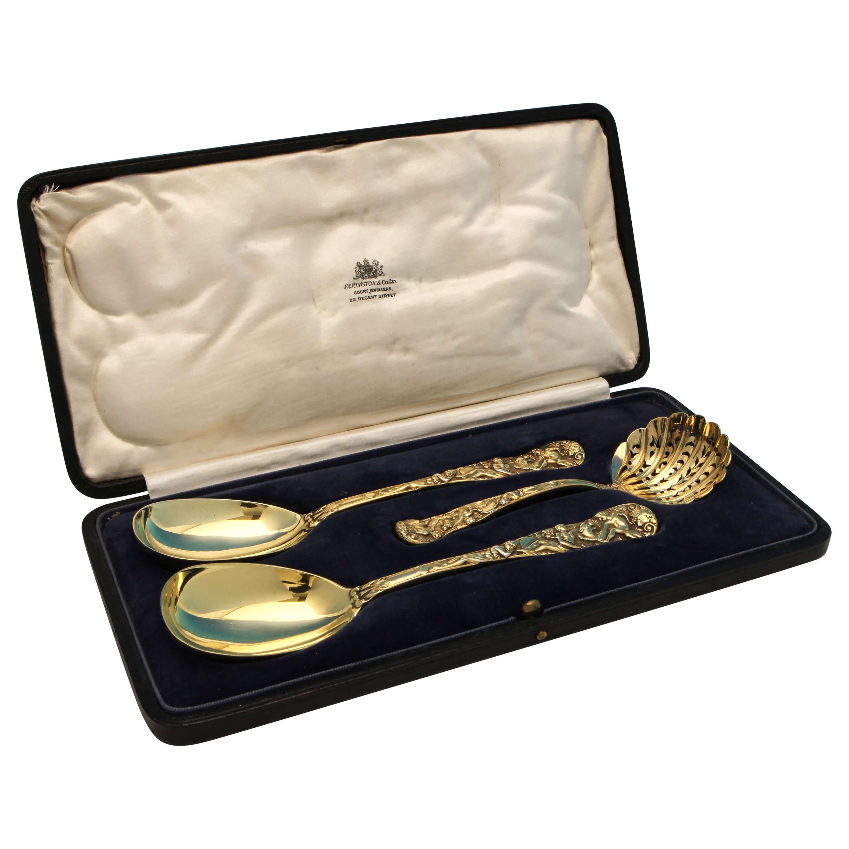 Sterling Silver Fruit Serving Spoons