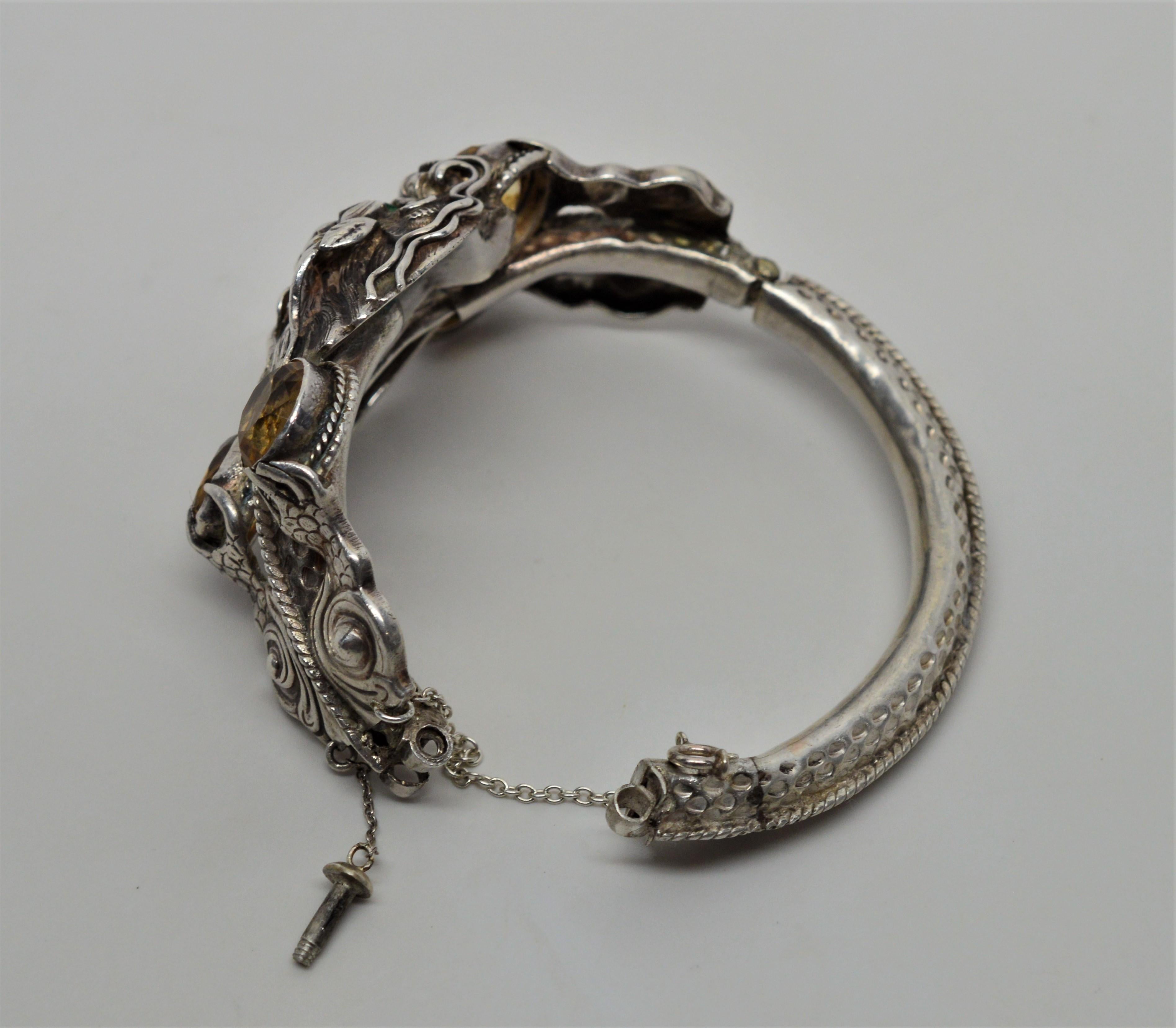 Sterling Silver Gargoyle Cuff Bracelet 8
