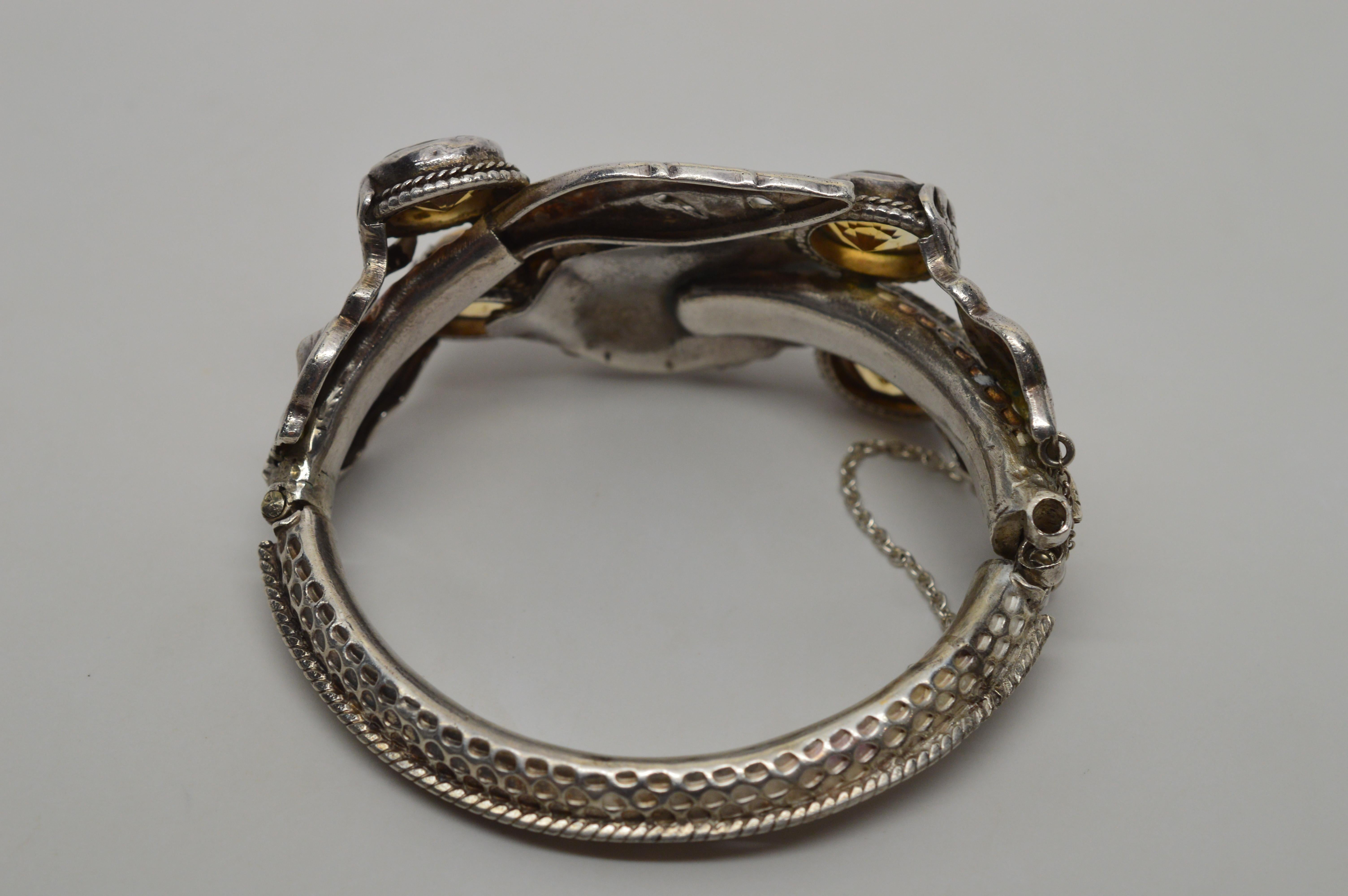 Sterling Silver Gargoyle Cuff Bracelet 3