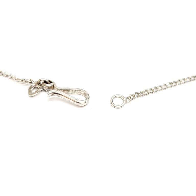 Sterling Silver Garnet Chandelier Necklace For Sale at 1stDibs