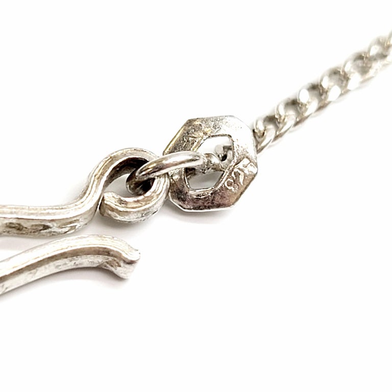 Sterling Silver Garnet Chandelier Necklace For Sale at 1stDibs