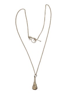 Sterling Silver Genie Bottle Pendant Necklace #24856