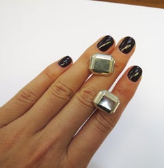 Sterling Silver Geometric Chain-Link Cufflinks