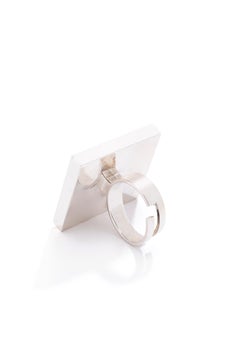 Sterling Silver Ring, Geometric, Contemporary, Handmade, Square Shaped