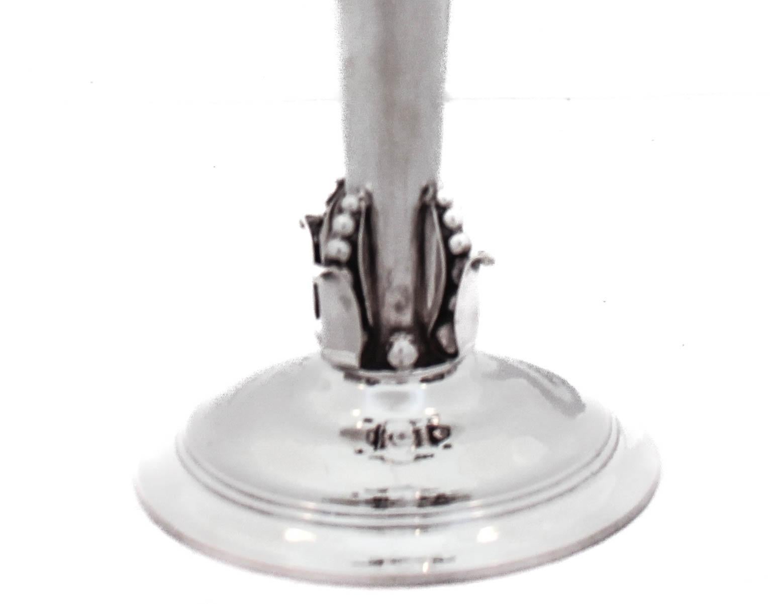 Candeleros Georg Jensen de plata de ley mediados del siglo XX en venta
