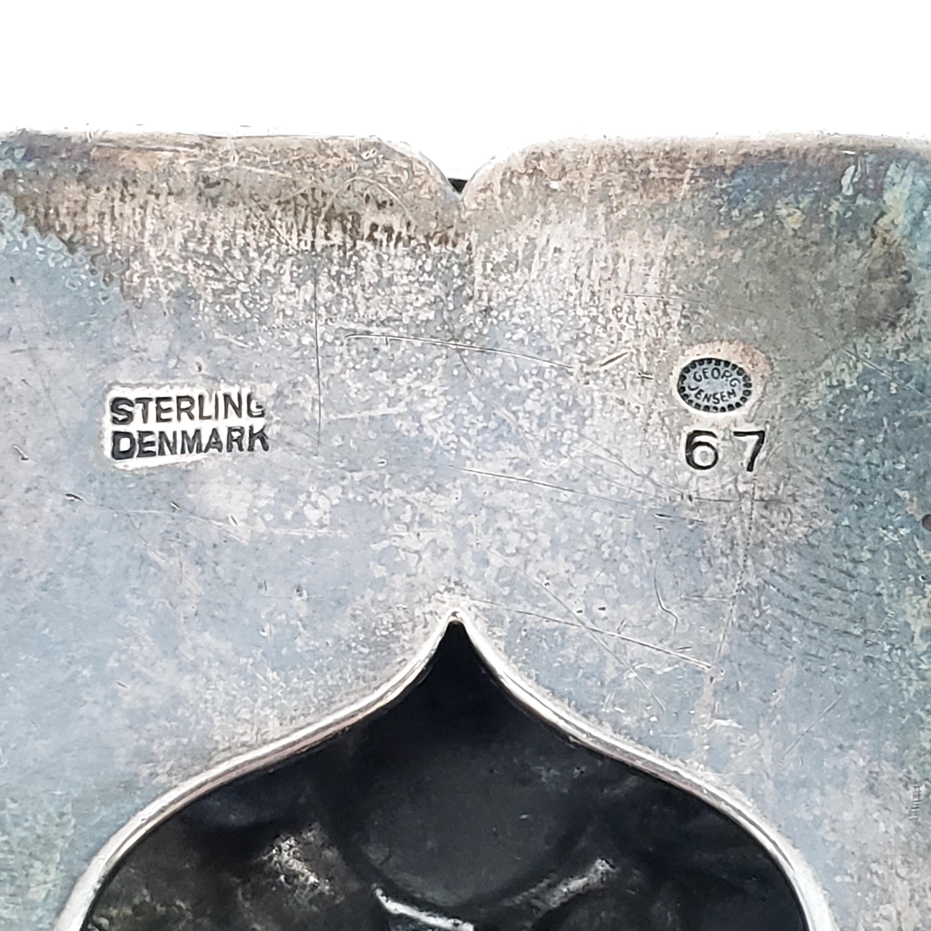 Georg Jensen Silver Denmark Acorn Belt Buckle #67 In Good Condition For Sale In Washington Depot, CT