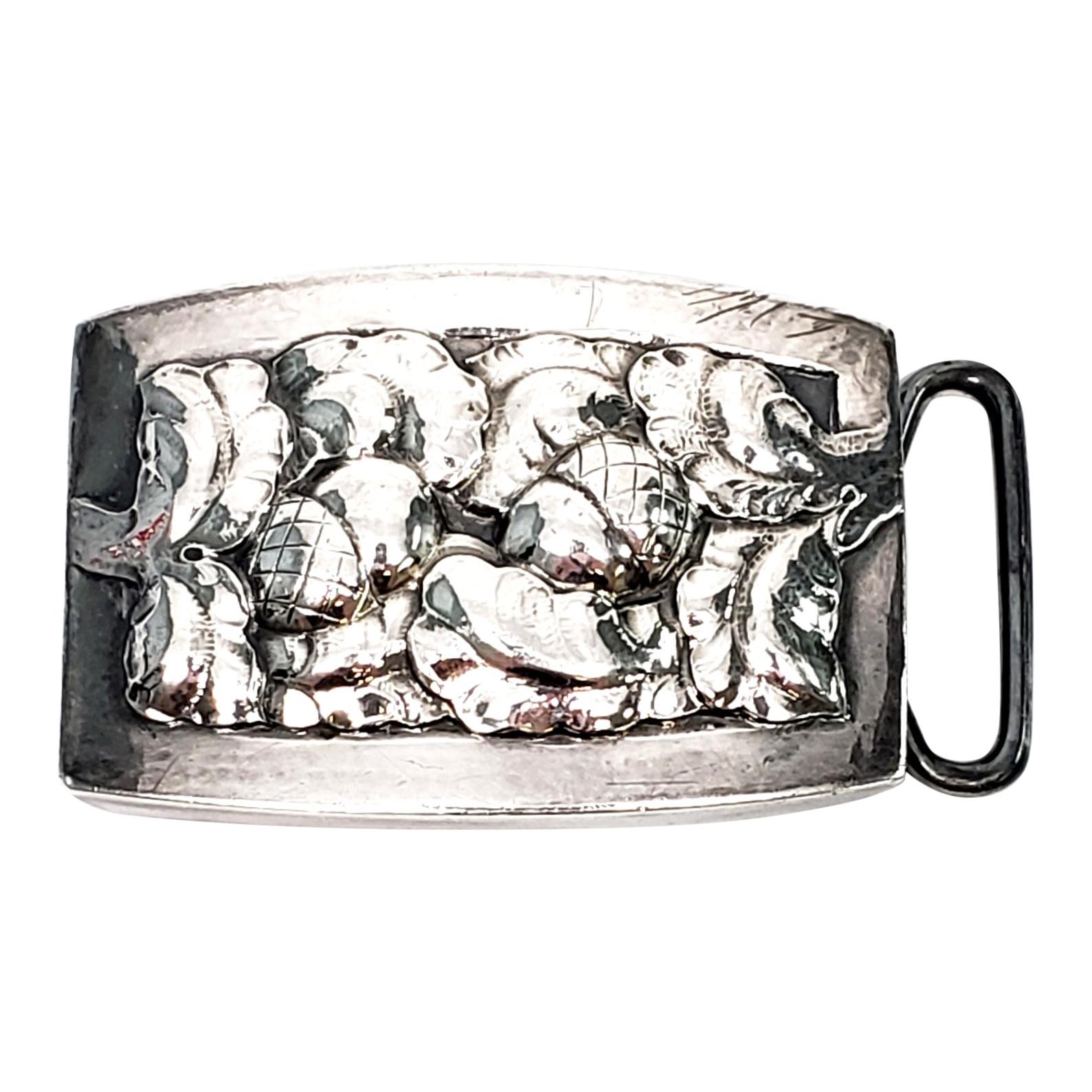 Georg Jensen Silver Denmark Acorn Belt Buckle #67 For Sale