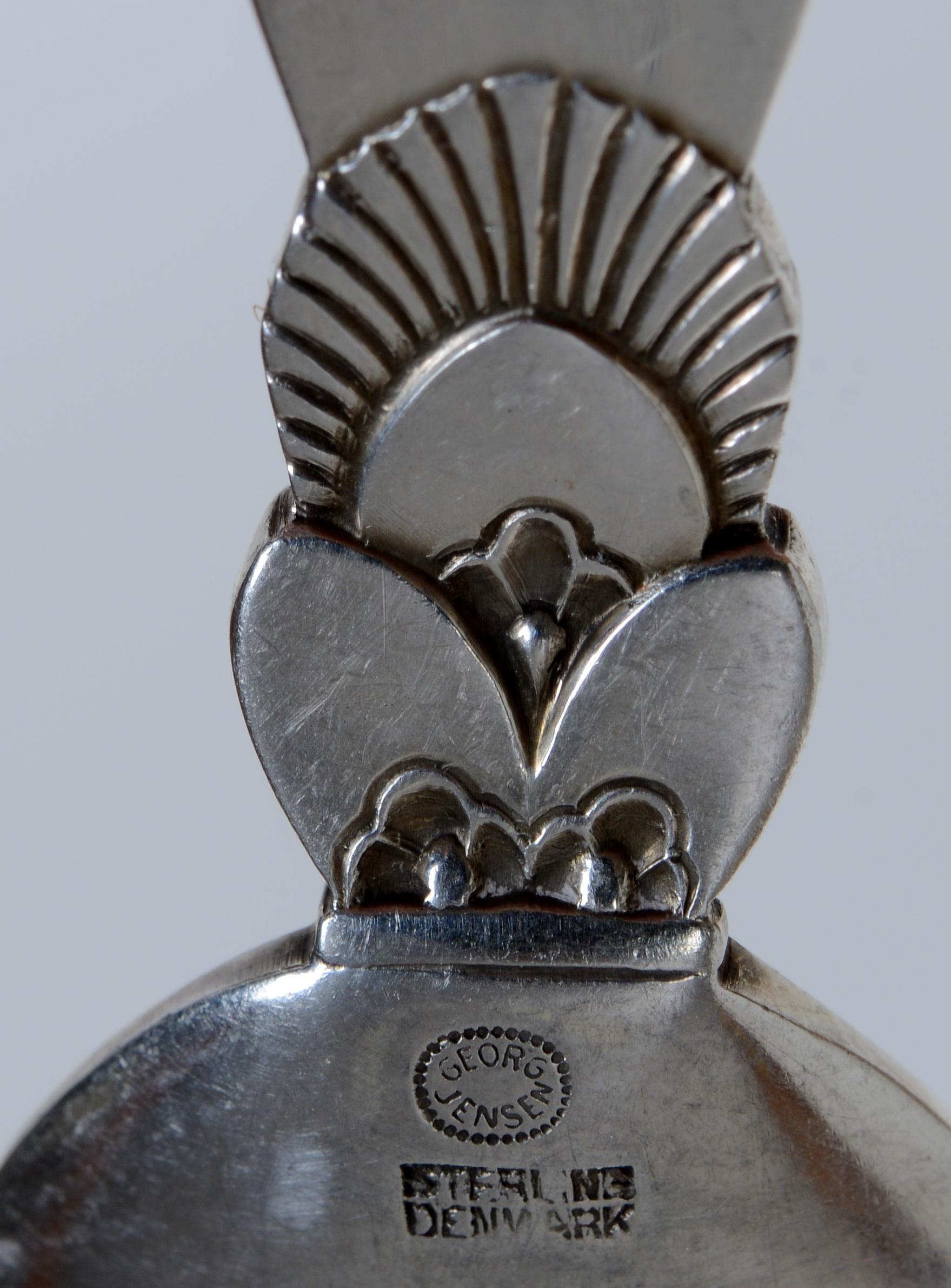 Danese Pala in argento Georg Jensen (Danimarca) Cactus Caviar c1930 in vendita