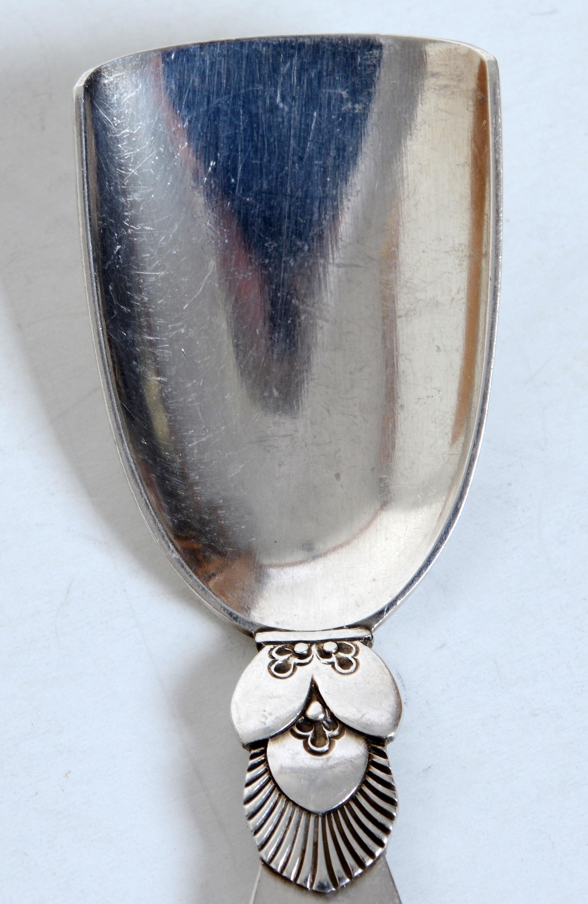 Calco Pala in argento Georg Jensen (Danimarca) Cactus Caviar c1930 in vendita