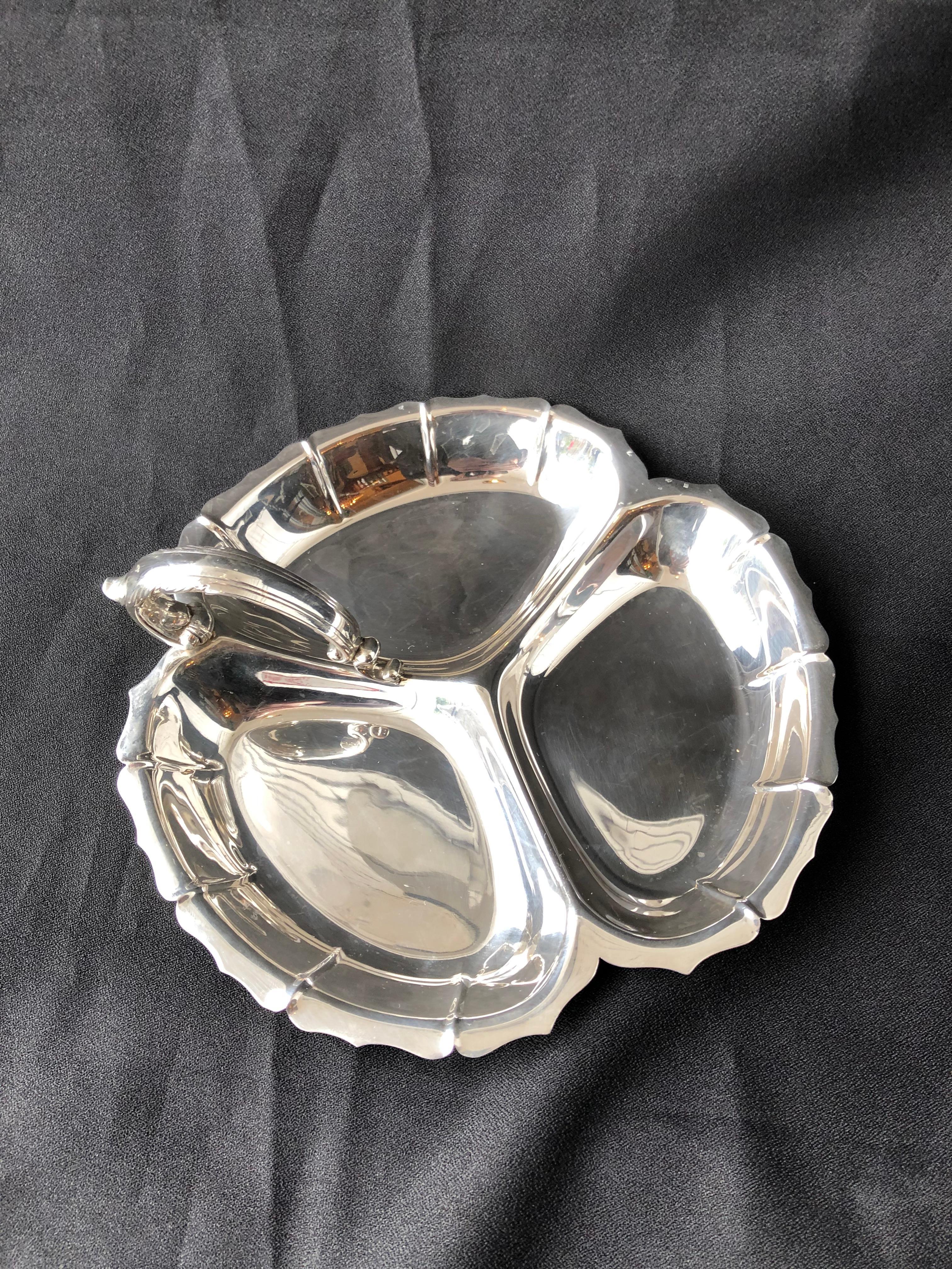 Mid-Century Modern Sterling Silver Georg Jensen Tray Mid-20th Century, Rare Form, Midcentury For Sale