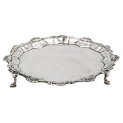 Sterling Silver George III Period (1765) Hoof-Footed Salver/Tray