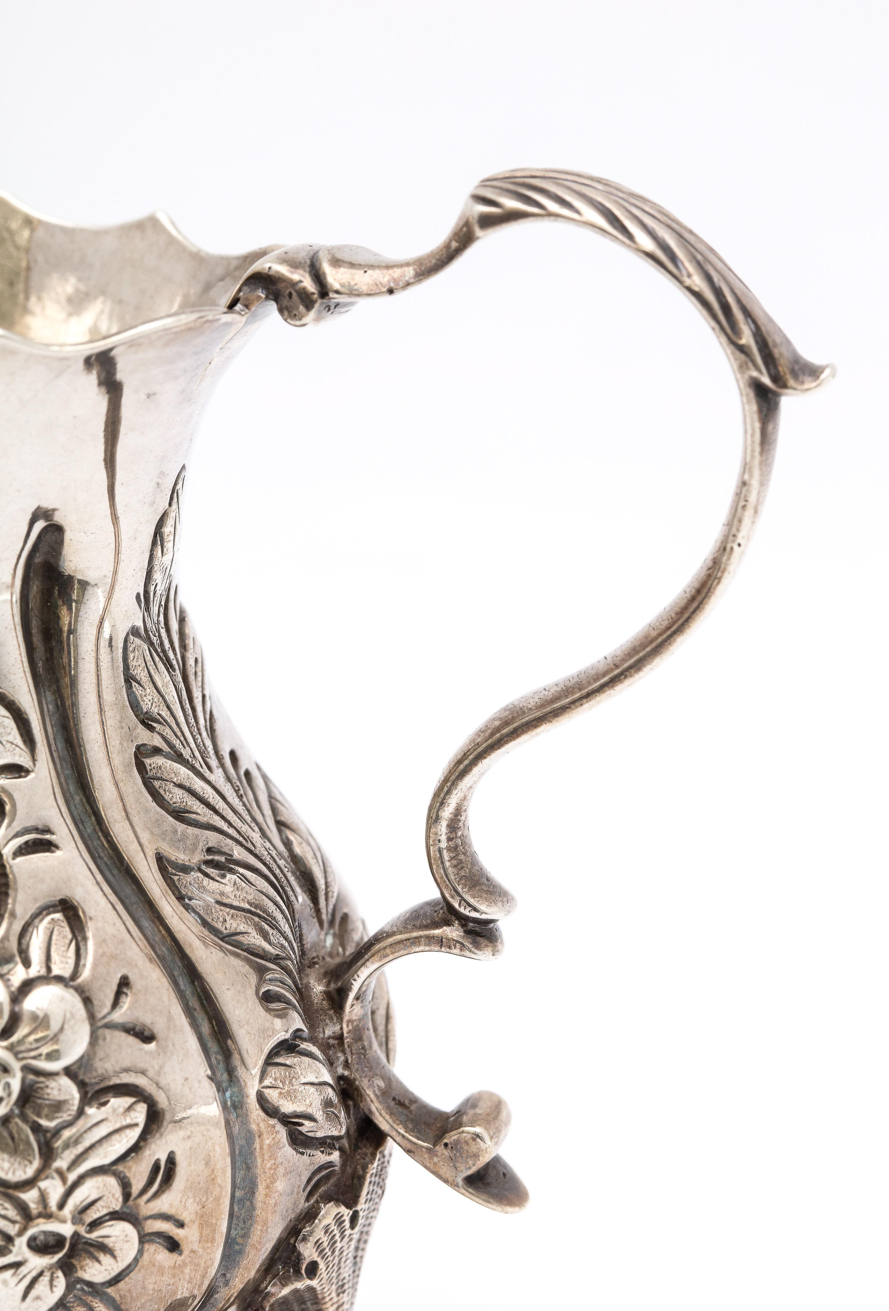 Sterling Silver Georgian 'George II' Footed Cream Jug by John Muns 6