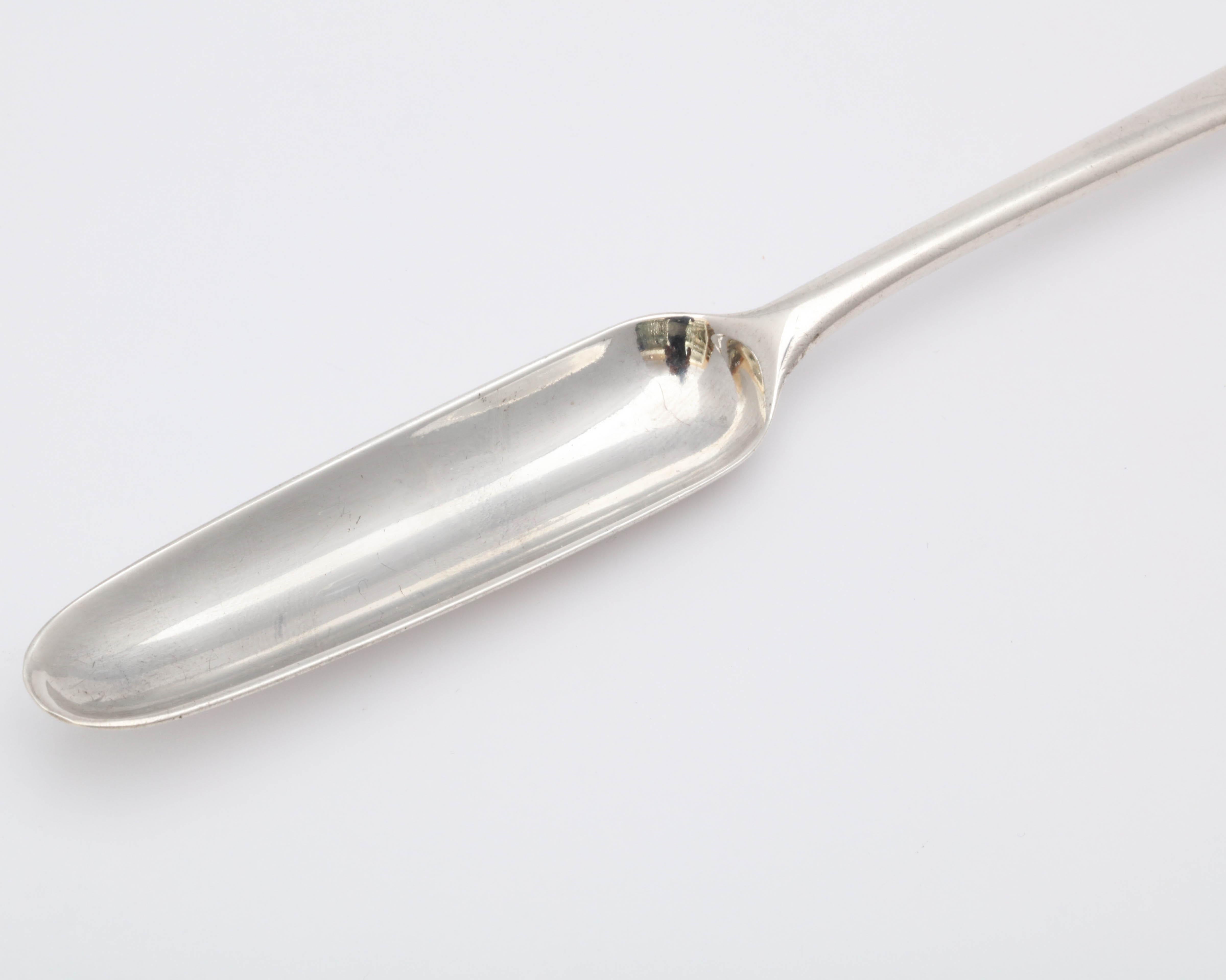 English Sterling Silver Georgian 'George III' Marrow Scoop For Sale