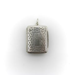 Sterling Silver Georgian Rectangular Vinaigrette with Meander Pattern
