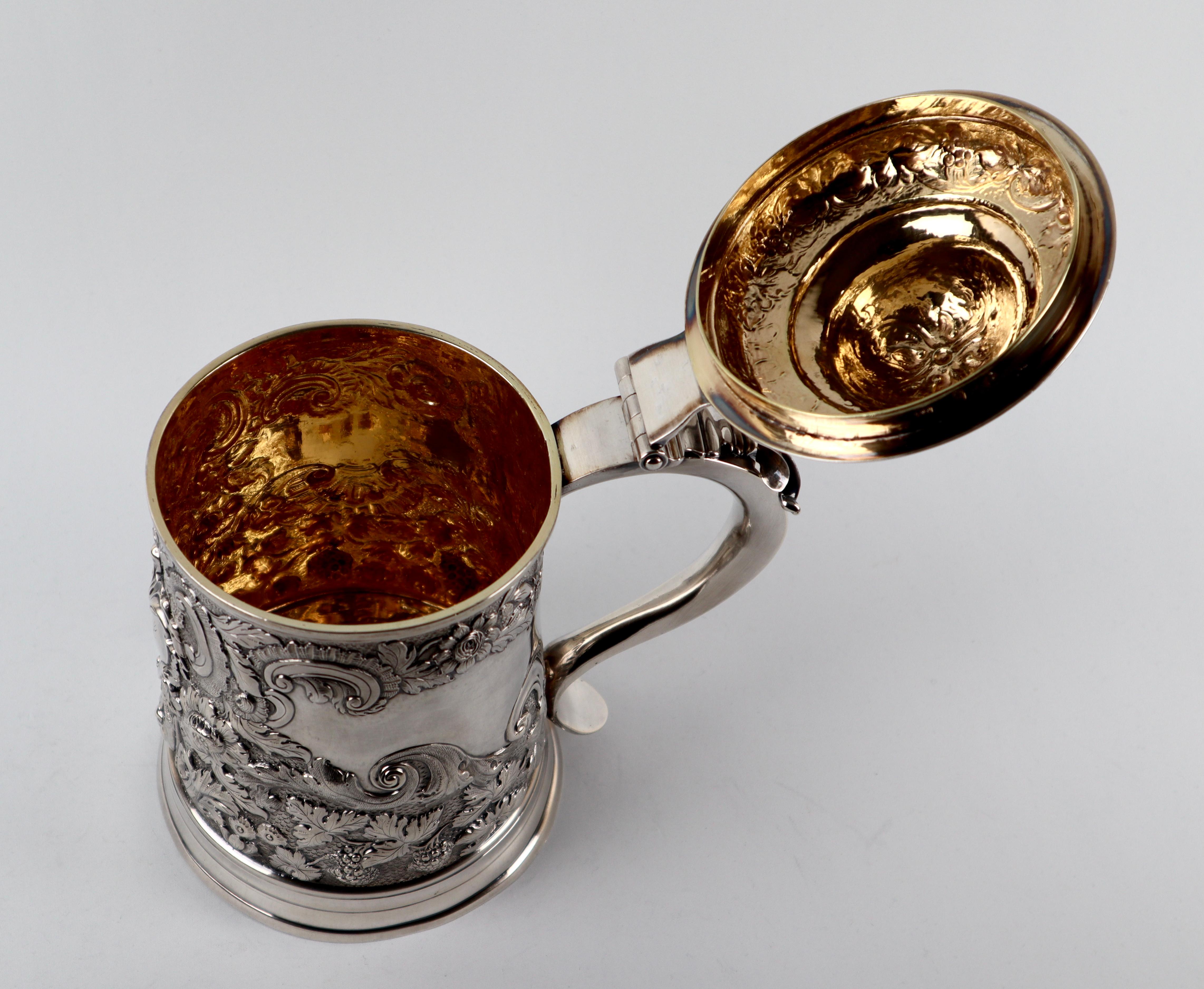 Sterling Silver Georgian Tankard Dublin 1775 Matthew West 1