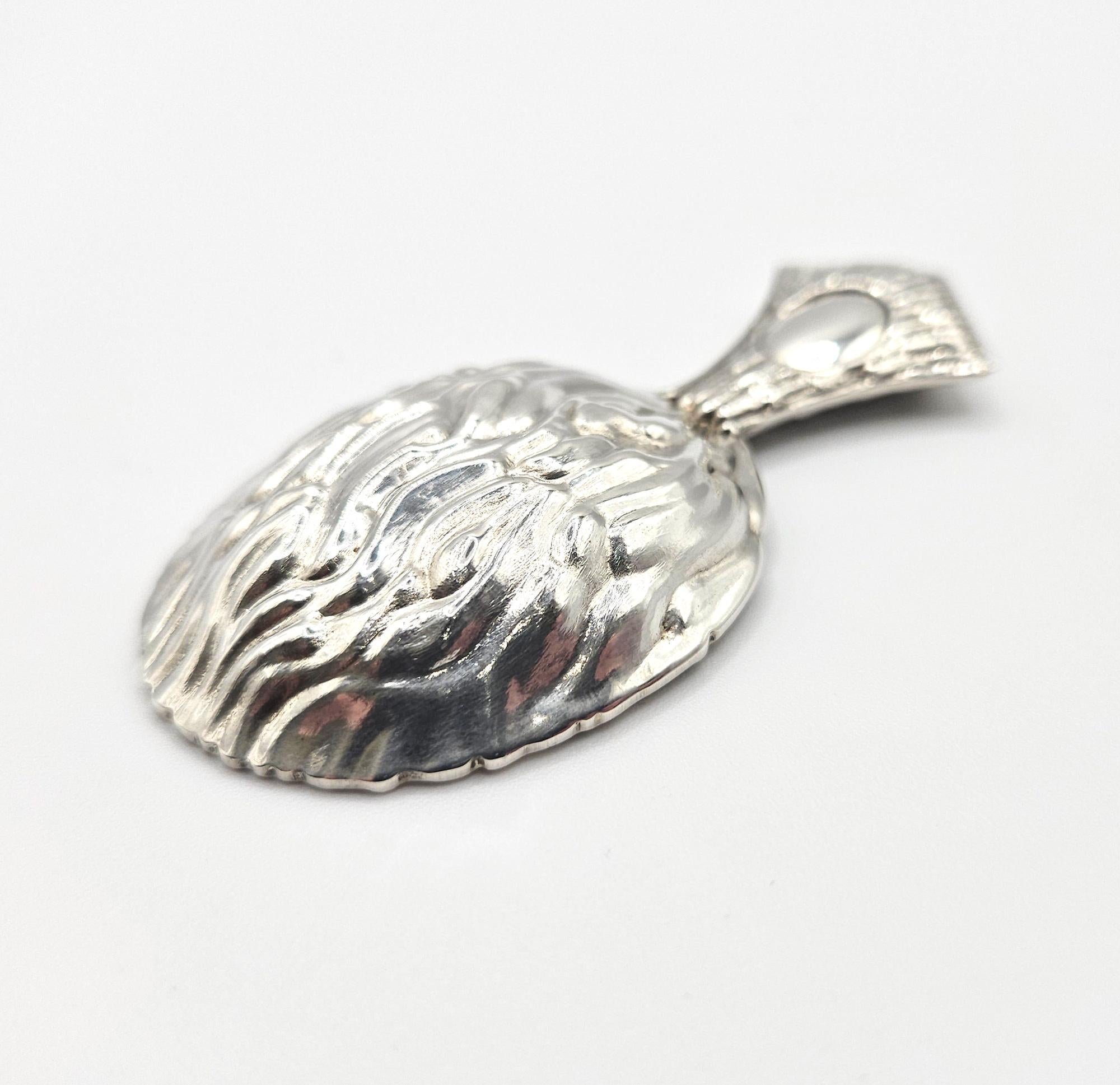 Sterling Silver Gianmaria Buccellati Vulcano Tea Caddy Spoon, Bologna, Italy 20C For Sale 5