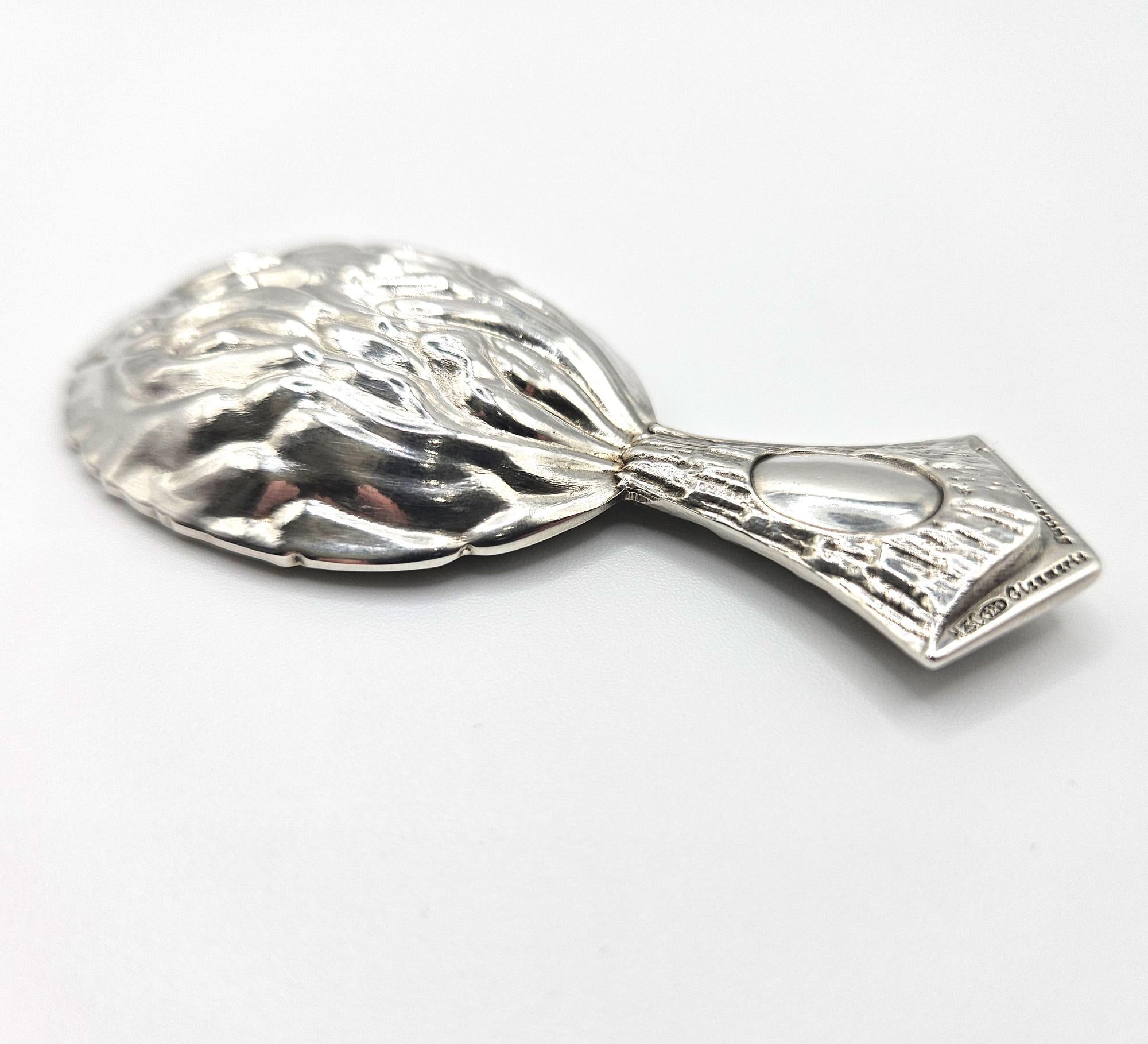 Sterling Silver Gianmaria Buccellati Vulcano Tea Caddy Spoon, Bologna, Italy 20C For Sale 6