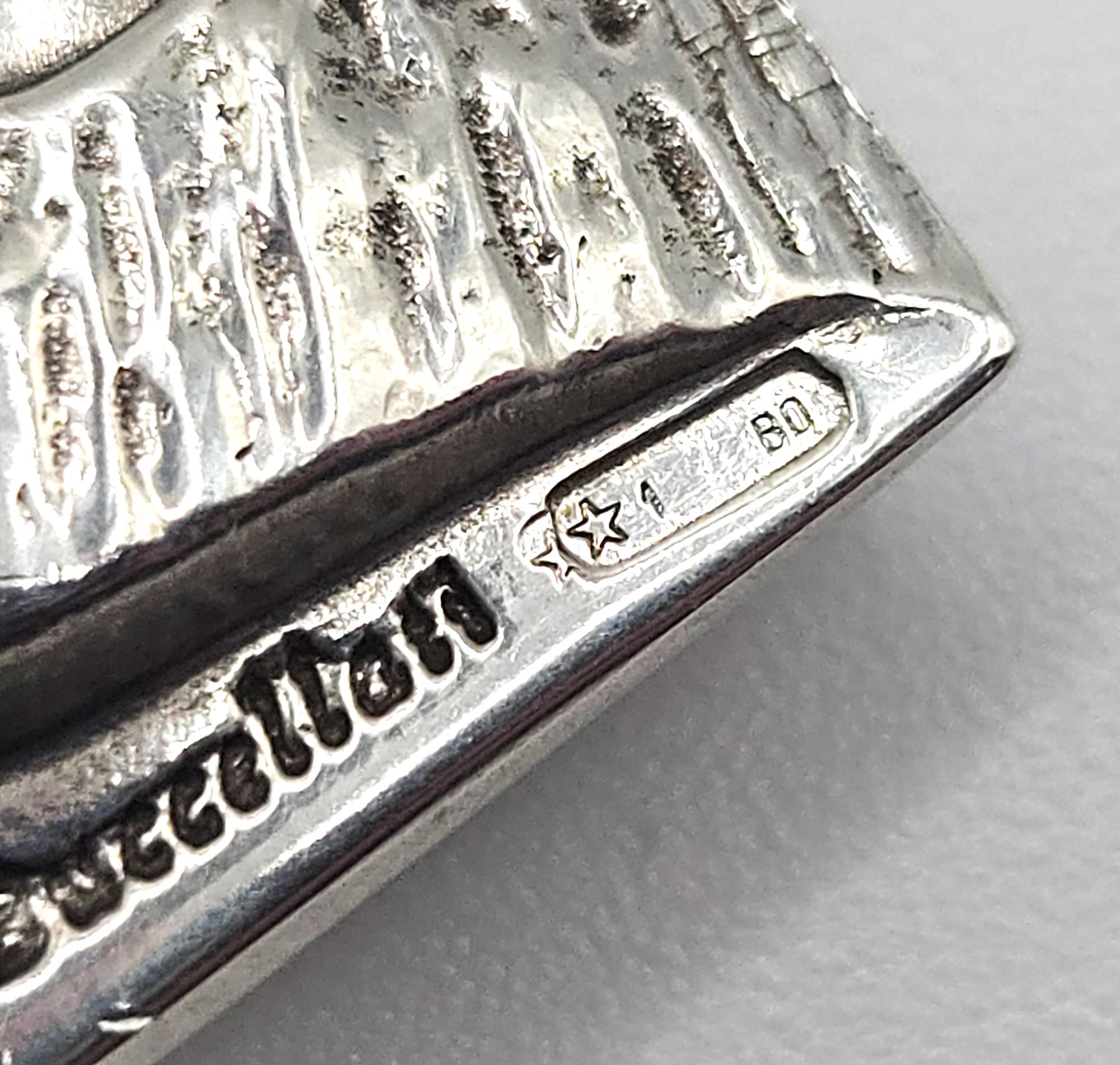Sterling Silver Gianmaria Buccellati Vulcano Tea Caddy Spoon, Bologna, Italy 20C For Sale 1