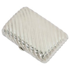Sterling Silver Gilt Interior Antique English 1891 Wavy Cigarette Case