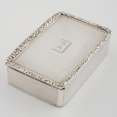 Caja de rapé de mesa de plata dorada Londres