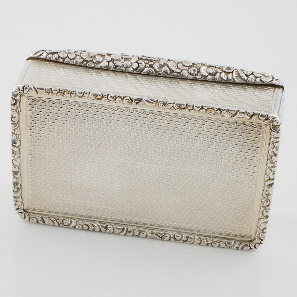 English Sterling Silver-Gilt Table Snuff Box London For Sale