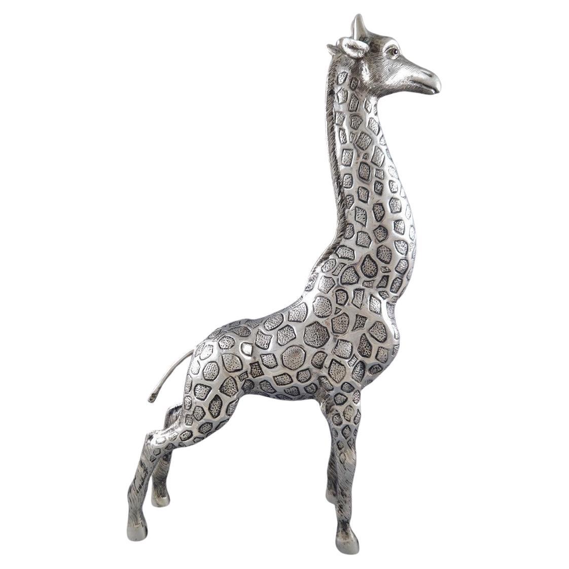 Giraffa in argento sterling in vendita