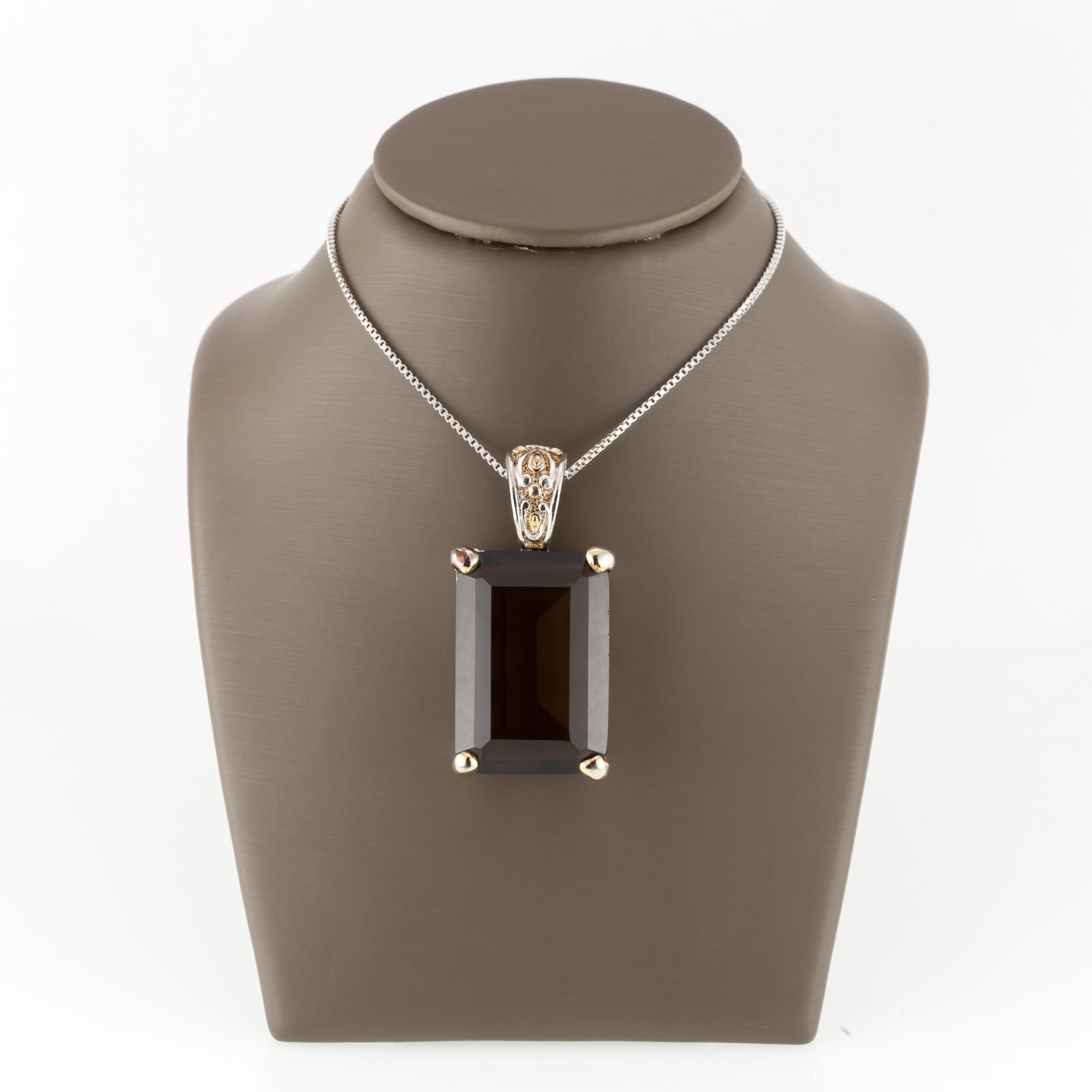 Ciondolo in vetro in argento sterling con catena a scatola, 30 pollici in vendita 5