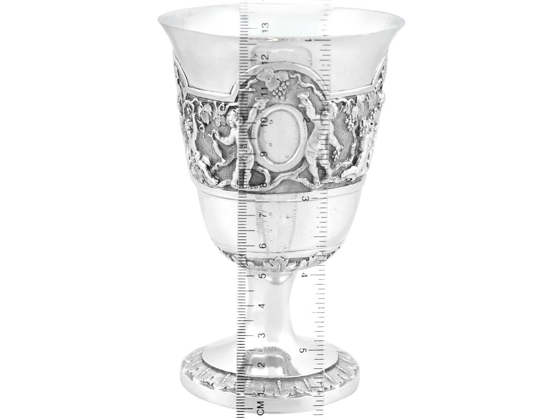 Chawner & Co Antique Victorian Sterling Silver Goblet 4
