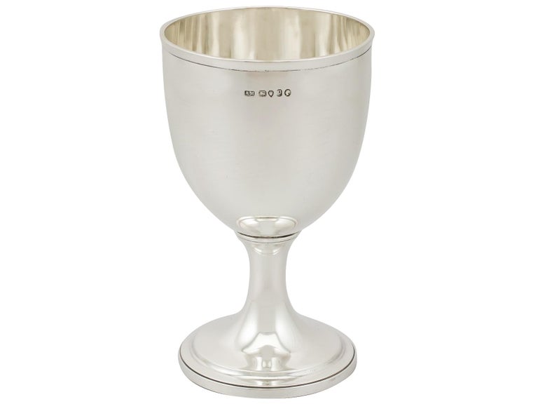 British Alexander Macrae Antique Victorian 1870 Sterling Silver Goblet For Sale