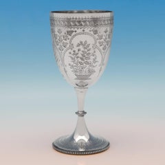 Elkington Sterling Silver Goblet with Original Presentation Inscription