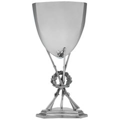 Military Interest - Victorian Rifle Shooting Sterling Silver Goblet from 1863