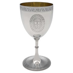 Antique Victorian English Sterling Silver Goblet, London, 1862 Augustus Piesse