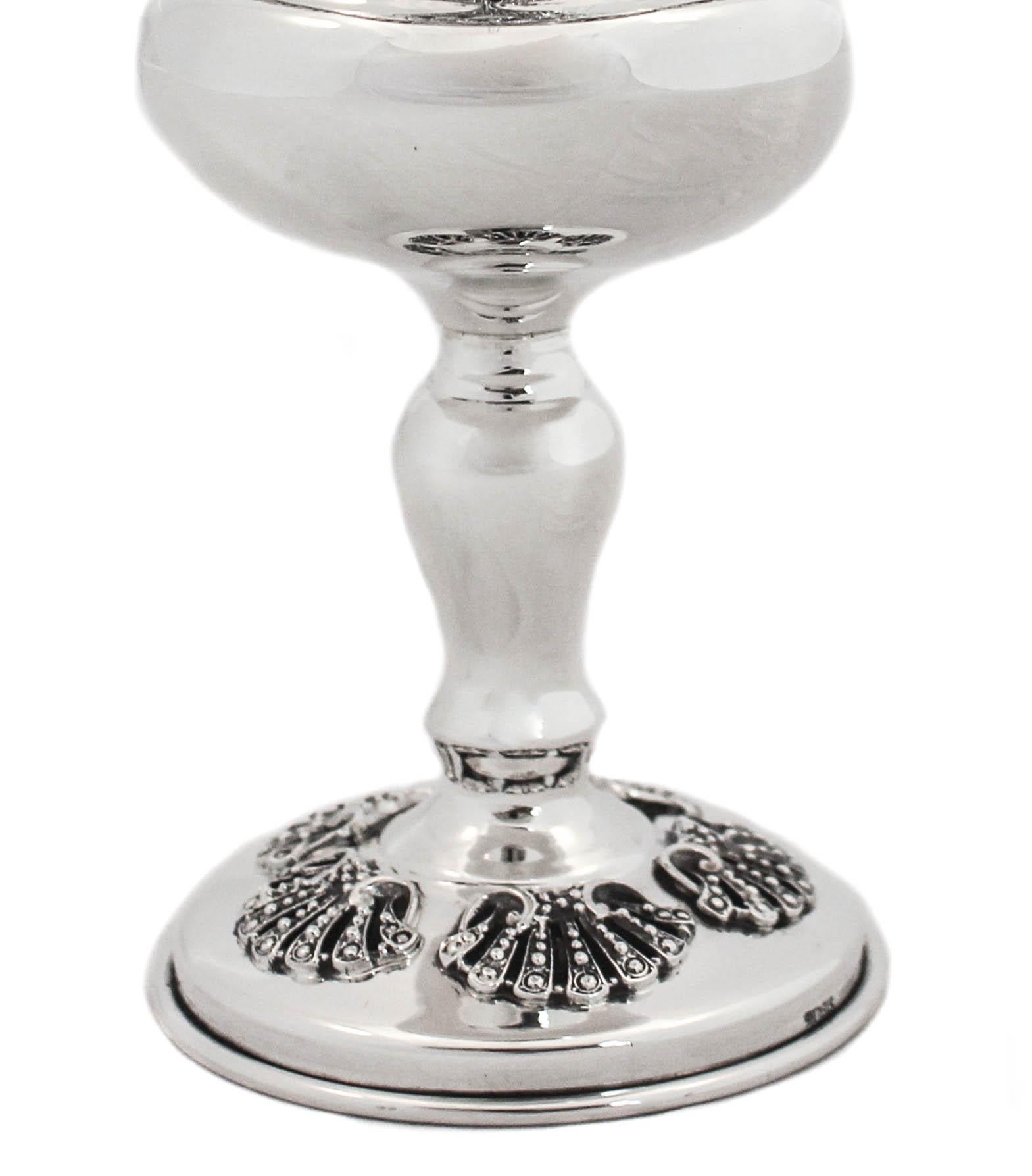 Italian Sterling Silver Goblet / Kiddush Cup